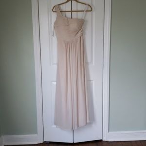 Formal gown. Bone/neutral color